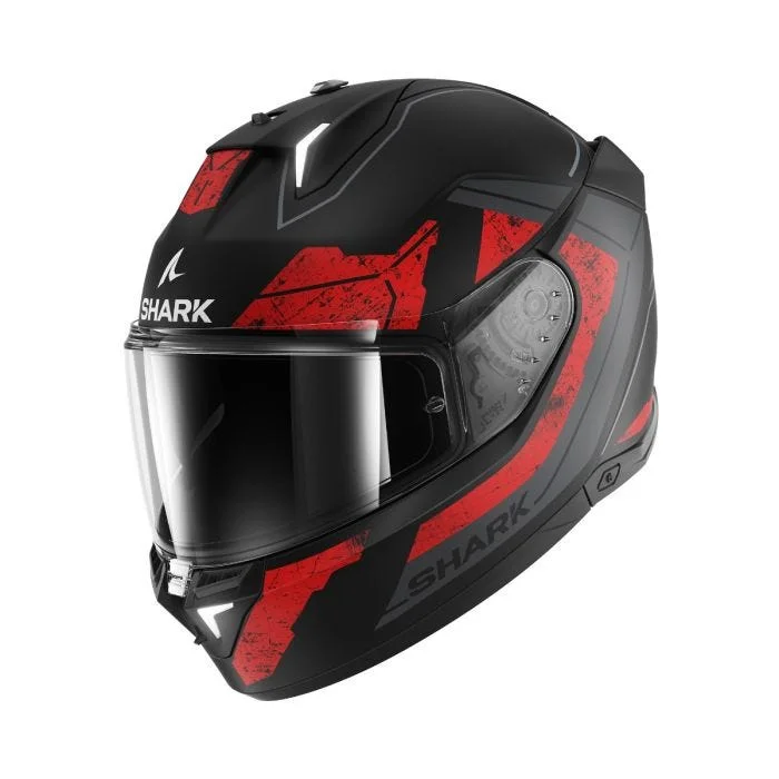 Cycling tape strap-SHARK SKWAL I3 RHAD HELMET - BLACK/CHROME/RED