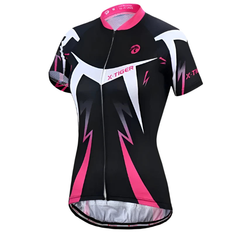 Bicycle brake clip-X-Tiger Women Cycling Jerseys Female Short Sleeve Cyclist Ciclismo Road Bike Clothing Breathable Quick Dry Polyester Shirts