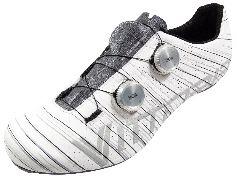 Cycling shorts clip-Vittoria Revolve Road Cycling Shoes - Silk White/Grey (Speedplay Sole)