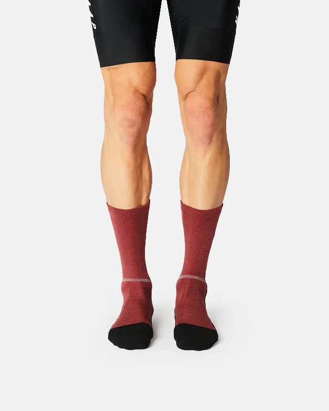 Cycling pants clip-Fingerscrossed #Merino Winter Burgundy