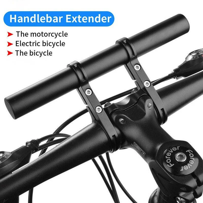 Cycling shoe clip-20cm Bicycle Handlebar Extended Bracket Bike Mount Bar Computer Holder Support Rack Alloy Stand Double Frame Bicycle Clip