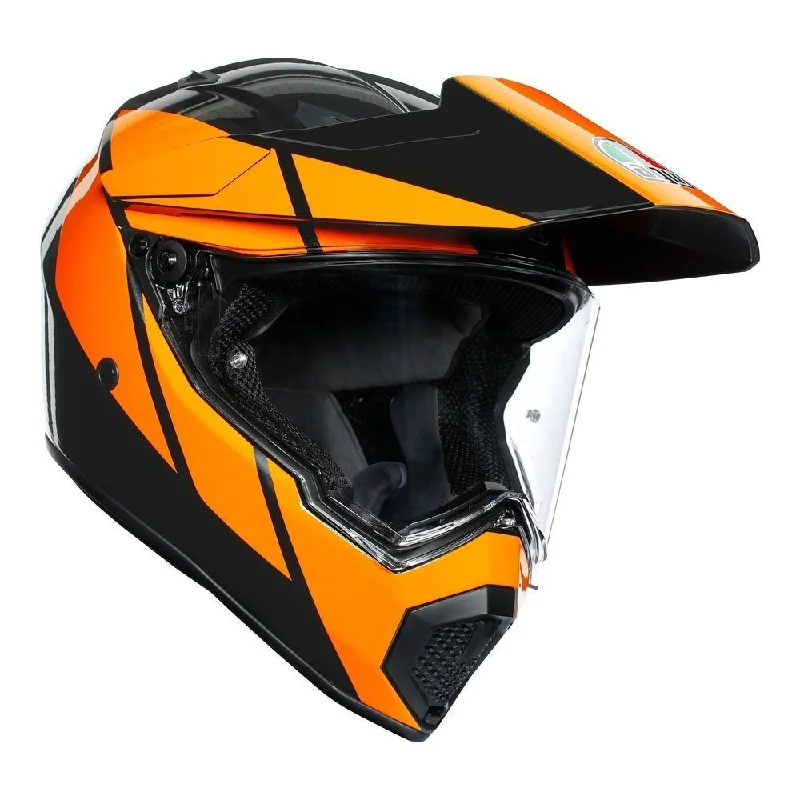 Road bike strap-AGV AX9 TRAIL HELMET - GUNMETAL/ORANGE