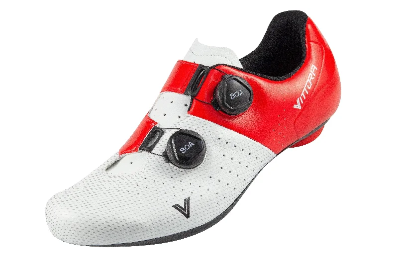 Cycling sleeve clip-2023 Vittoria Veloce Performance Road Shoes, White/Red