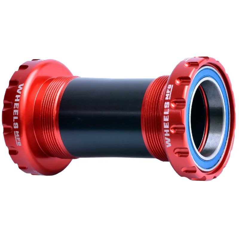 Bicycle spoke pad-Wheels Manufacturing BSA 30 Bottom Bracket - English BSA Frame Interface ABEC-3 Bearings For 30mm Spindle Red