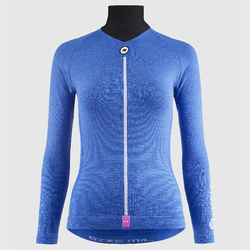 Cycling leg clip-Maglia intima donna maniche lunghe Assos Ultraz Winter LS P1 - Blu