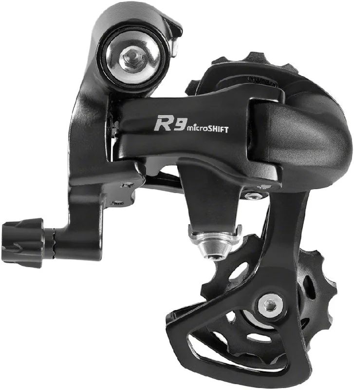 Cycling shoes clip-microSHIFT R9 Rear Derailleur - 9-Speed Short Cage Shimano Road Compatible BLK