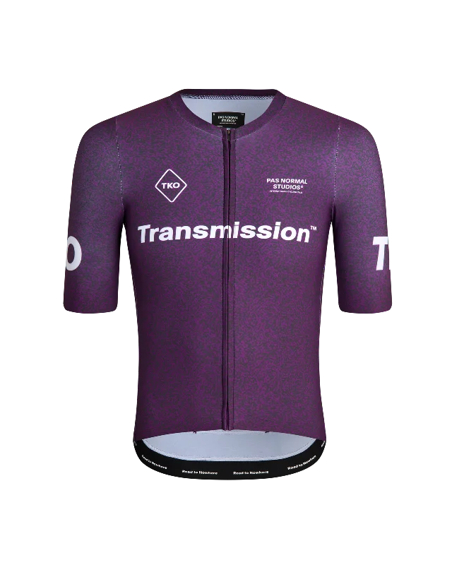 Bicycle chainstay clip-T.K.O Short Sleeve Jersey  - Dark Purple Transmission