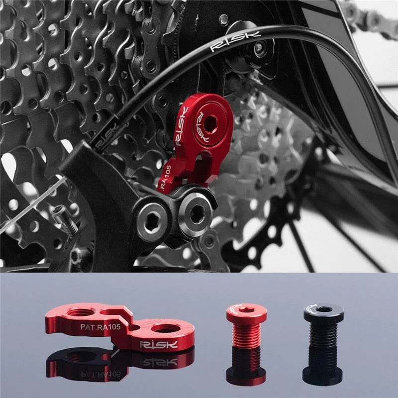 Cycling gloves pad-2Pcs Risk Mountain Road Bicycle Bike Frame Rear Derailleur Link Hanger Extender Extension For Cassette Gear Tail Hook Extender