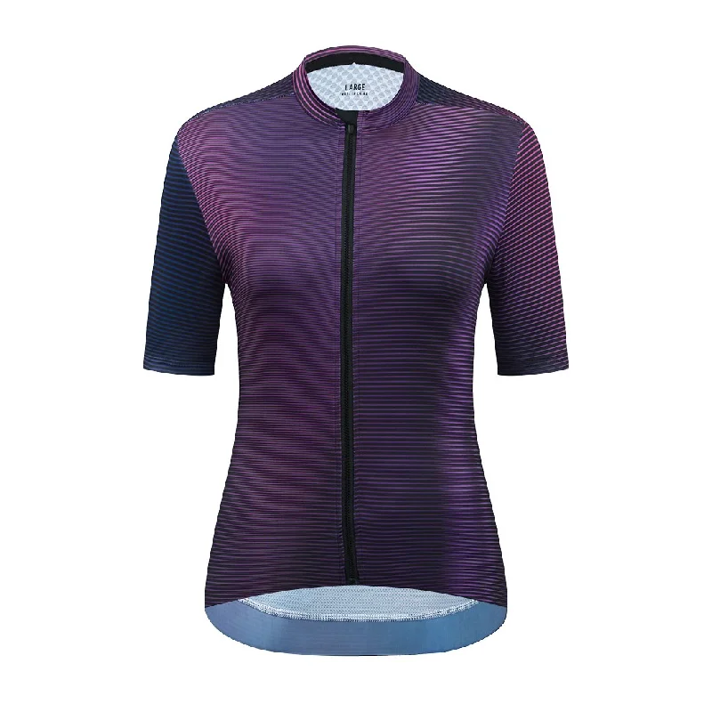 Cycling hoodie clip-YKYW Women's PRO Team Aero Cycling Jerseys Short Sleeves Seamless Process Flyweight Dazzling Purple