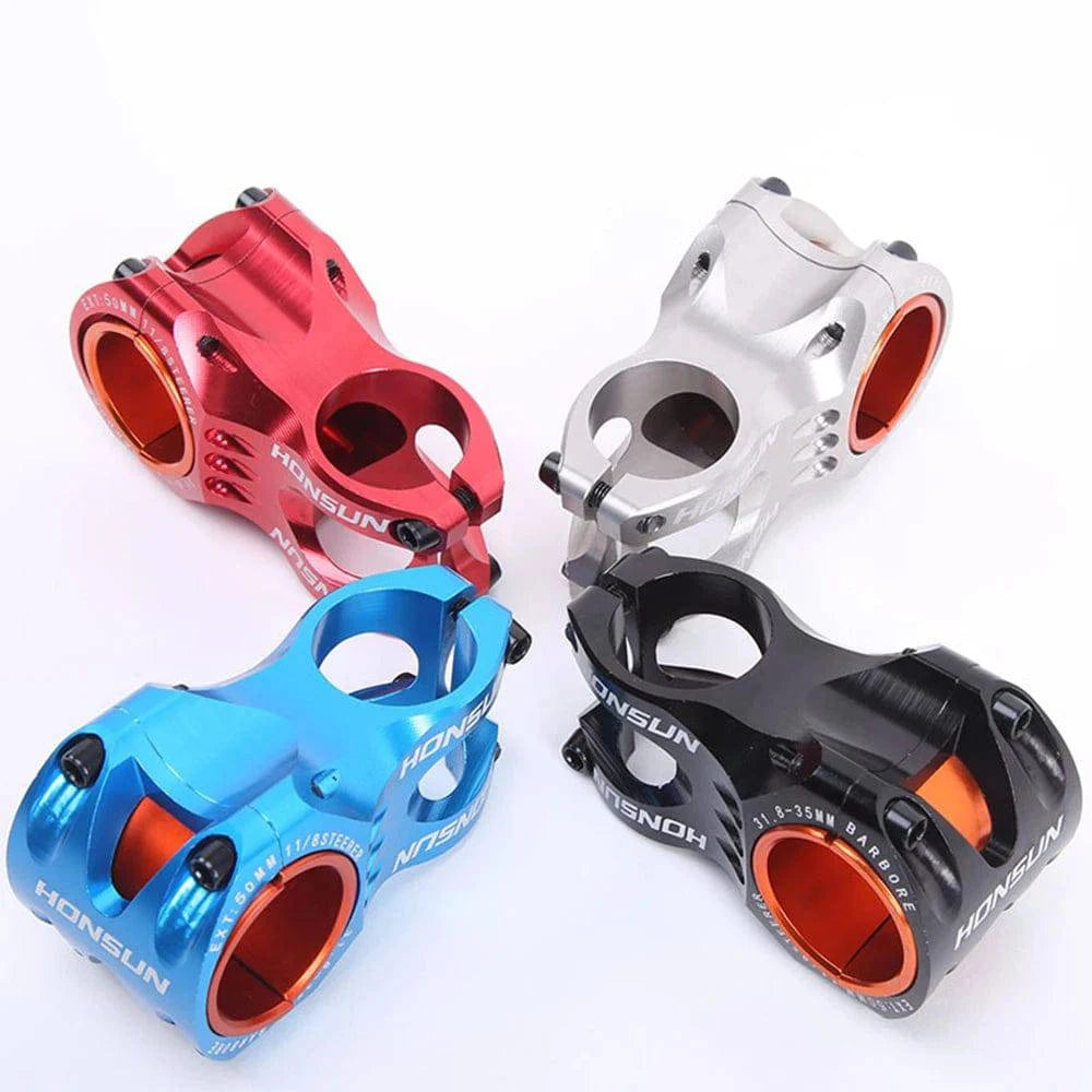 Bicycle gear pad-HONSUN bicycle stem 31.8mm 35mm MTB mountain bike handlebar stem 28.6mm ahead short 50mm 0 degree 158g Al-alloy hollow CNC AM/XC