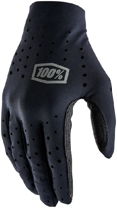 Bicycle derailleur clip-100% Sling Gloves - Black Full Finger Medium