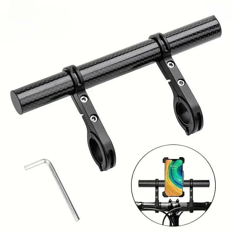 Mountain bike strap-X-TIGER Bicycle Handlebar Extension Bracket Extender Frame Carbon Tube Double Extension Frame Bike Extension Frame Bicycle Clip