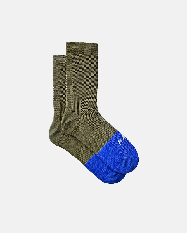 Cycling leg pad-Division Sock - Olive