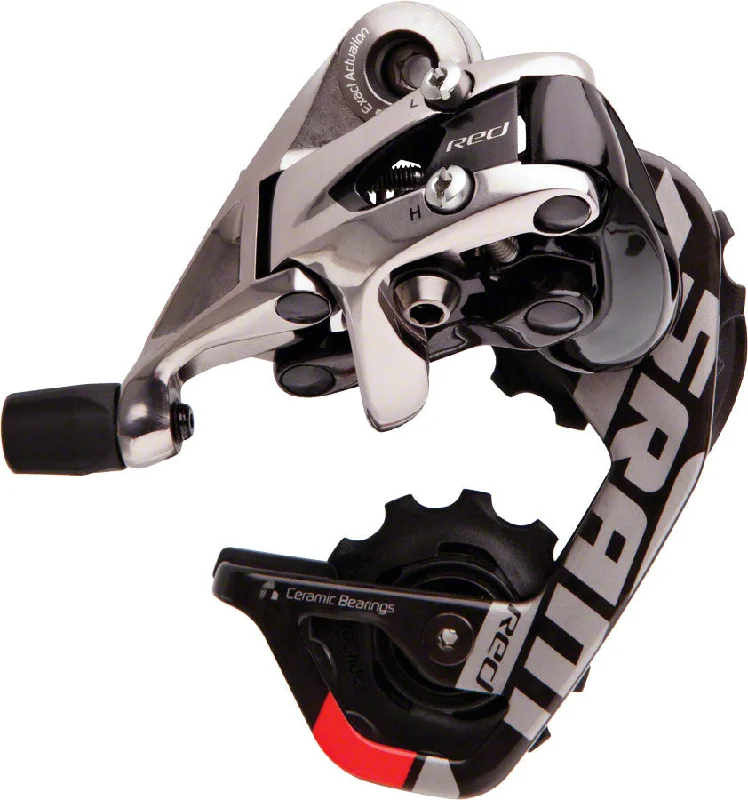 Road bike strap-SRAM Red Rear Derailleur - 10 Speed Short Cage Black/Silver