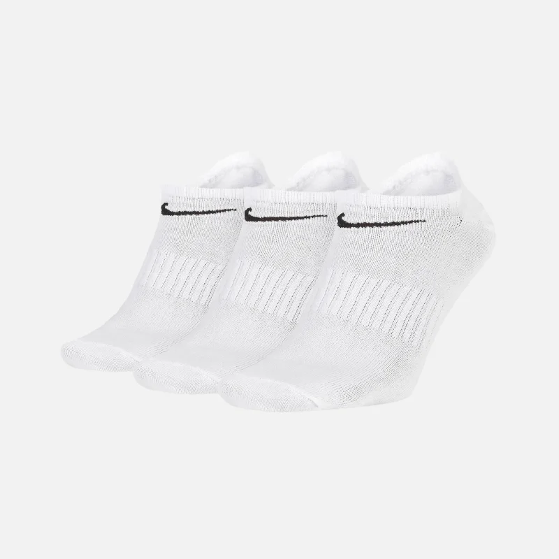 Cycling vest clip-Nike Everyday Lightweight Training No-Show Socks (3 Pairs) -White/Black