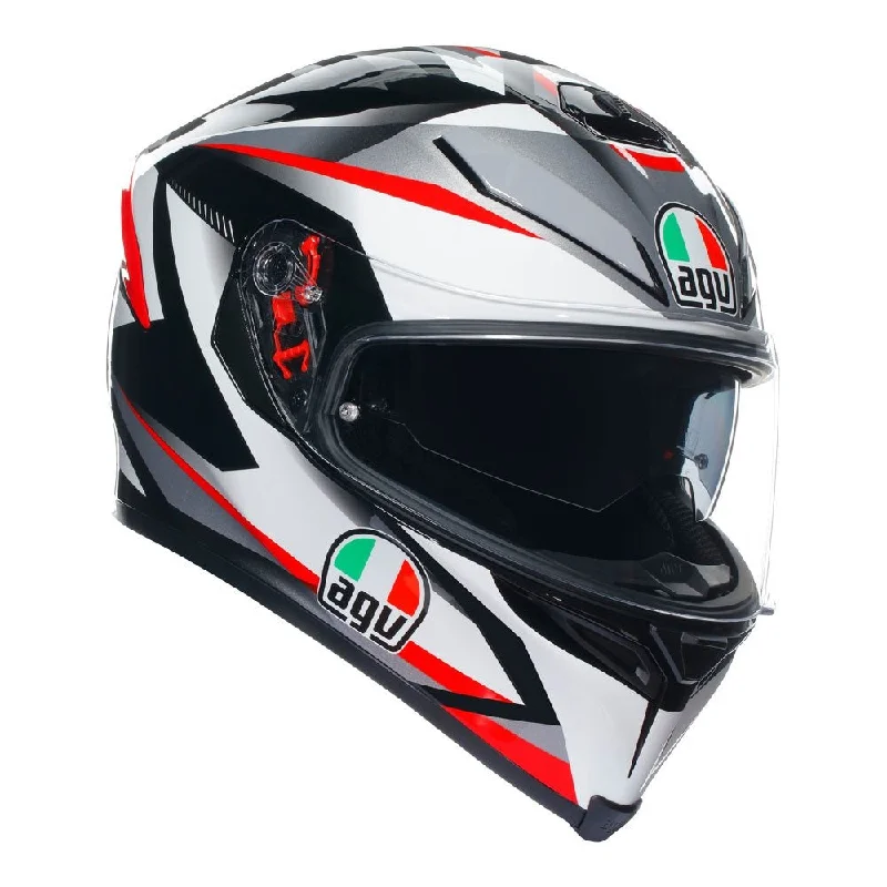 Cycling leg clip-AGV K5 S PLASMA HELMET - WHITE/BLACK/RED