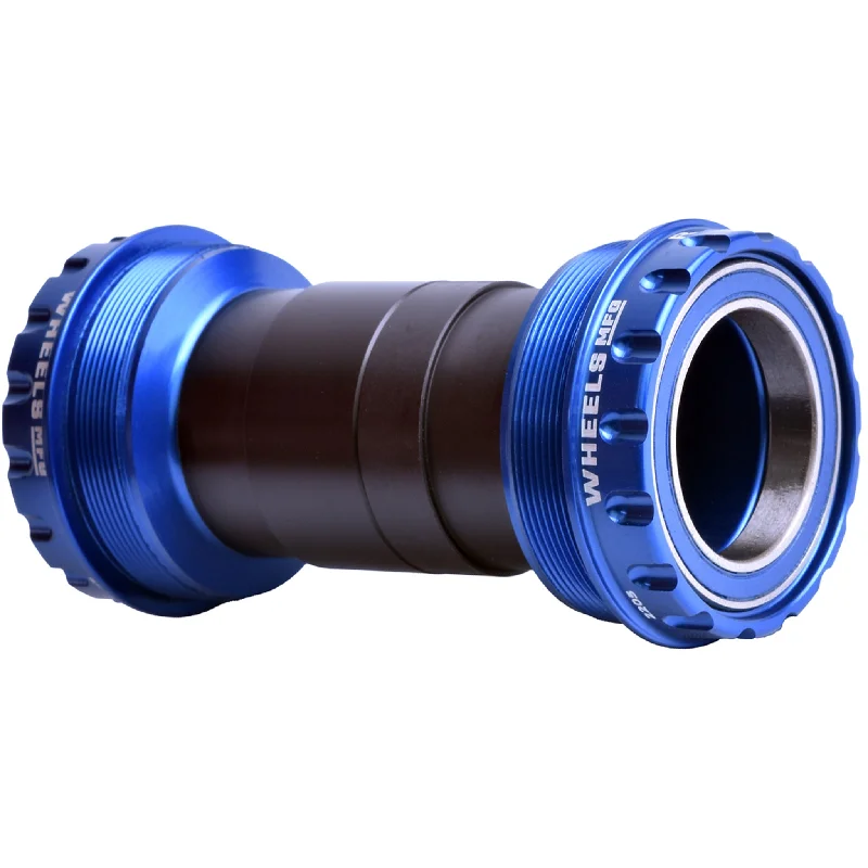 Bicycle brake clip-Wheels Manufacturing T47 Outboard Bottom Bracket - For 30mm Spindle ABEC-3 Bearings Fits Frames 68mm-100mm BB Shells Blue