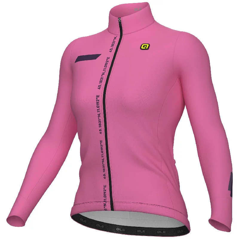 Bicycle tail pad-Maglia maniche lunghe donna Ale PR-E Follow Me - Rosa