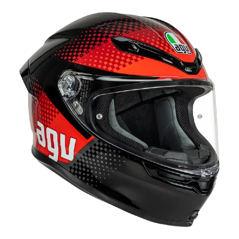 Bicycle cage clip-AGV K6 S FISION HELMET - BLACK/RED