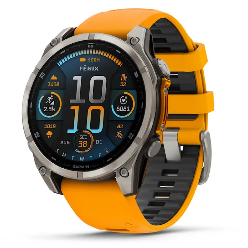 Bike frame strap-Garmin Fenix 8 47 mm AMOLED - Arancio