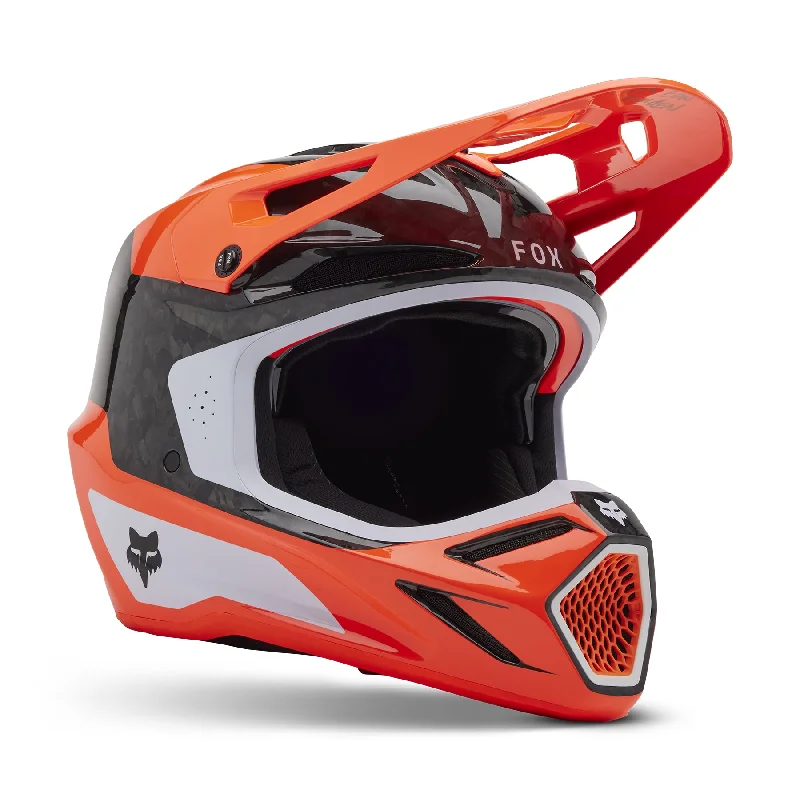 Cycling phone pad-FOX 2025 V3 RS INFINITE HELMET - FLO ORANGE