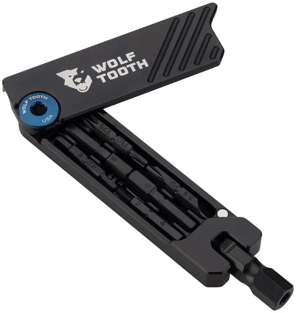 Bicycle tire clip-Wolf Tooth 6-Bit Hex Wrench - Multi-Tool, Blue