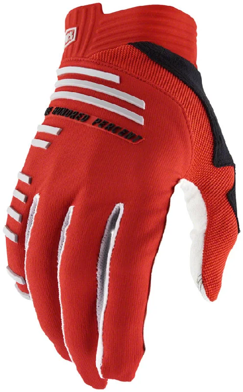 Bicycle mud clip-100% R-Core Gloves - Racer Red Full Finger Small