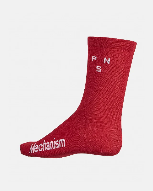 Bicycle tool clip-Mechanism Socks - Deep Red