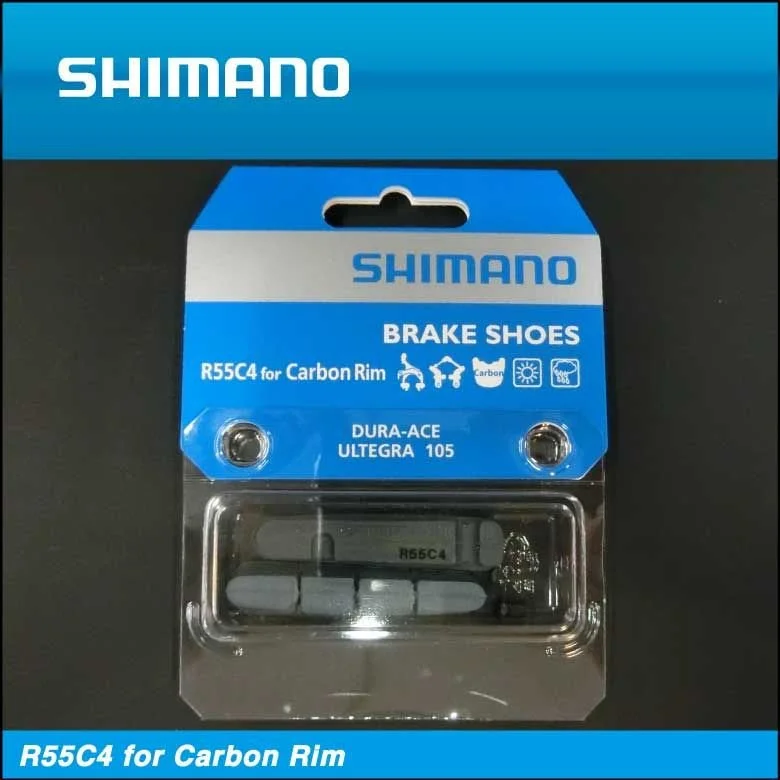 Bicycle brake clip-Shimano R55C4 Brake Shoes for Carbon Rims