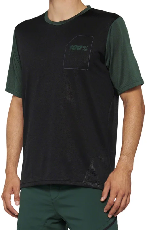 Bicycle bell pad-100% Ridecamp Jersey - Black/Green Short Sleeve Mens Small