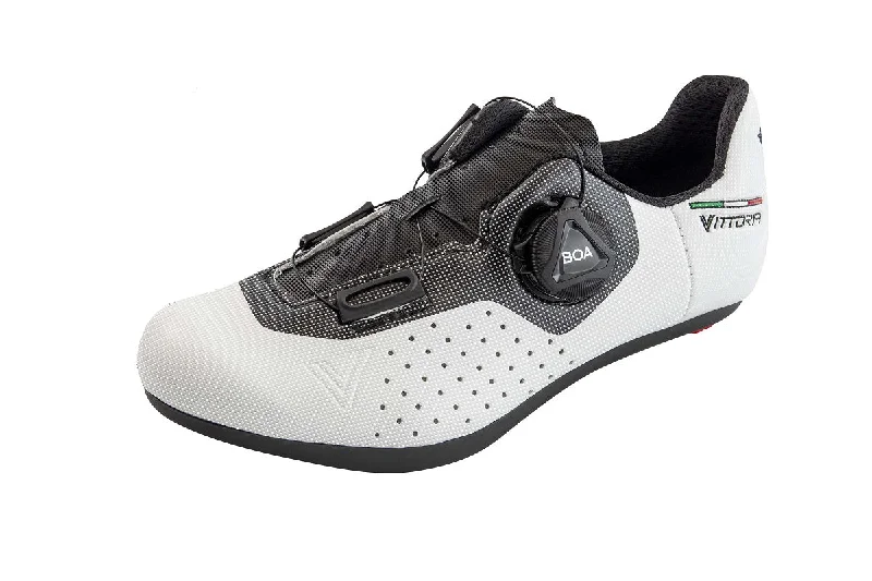 Bicycle gear pad-Vittoria ALISE Kid Road Cycling Shoes - WHITE/BLACK