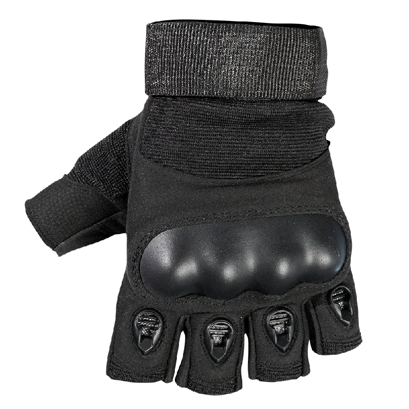 Cycling leg pad-MOTODRY FINGERLESS EASY-RIDE GLOVES - BLACK