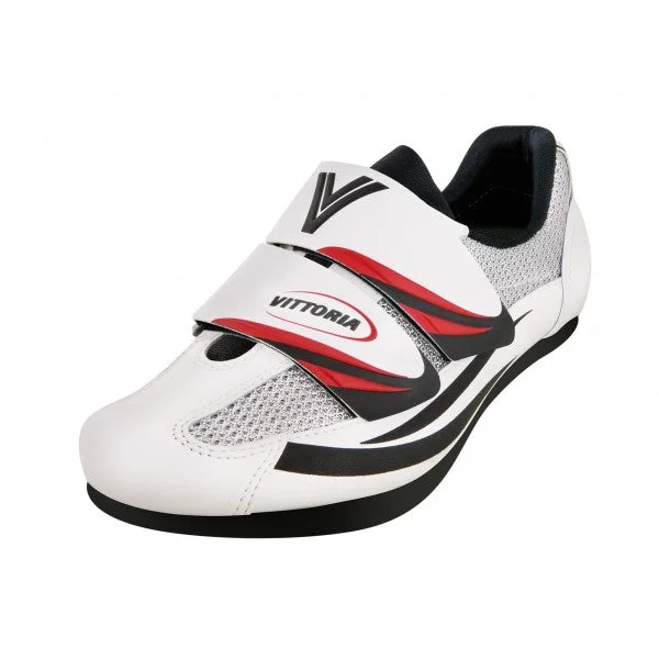 Bicycle fix clip-Vittoria Kid Junior Cycling Shoes (White/Black/Red) EU 37