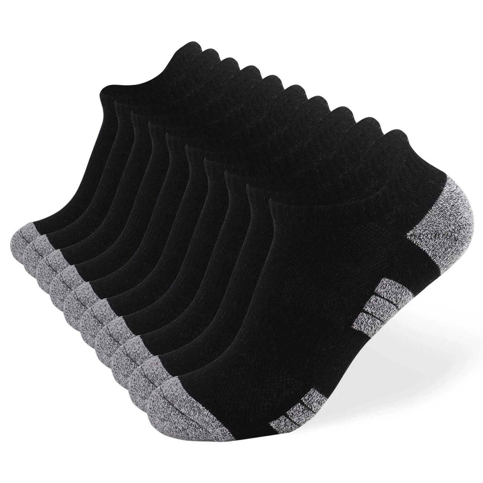 Bicycle chain clip-10 Pack Running Socks for Men Women Breathable Cushioned Athletic Ankle Socks Low Cut Socks Outdoor Sport Hiking Running