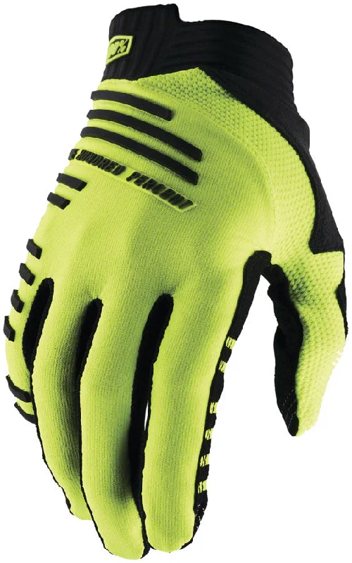 Cycling gloves pad-100% R-Core Gloves - Flourescent Yellow Full Finger X-Large