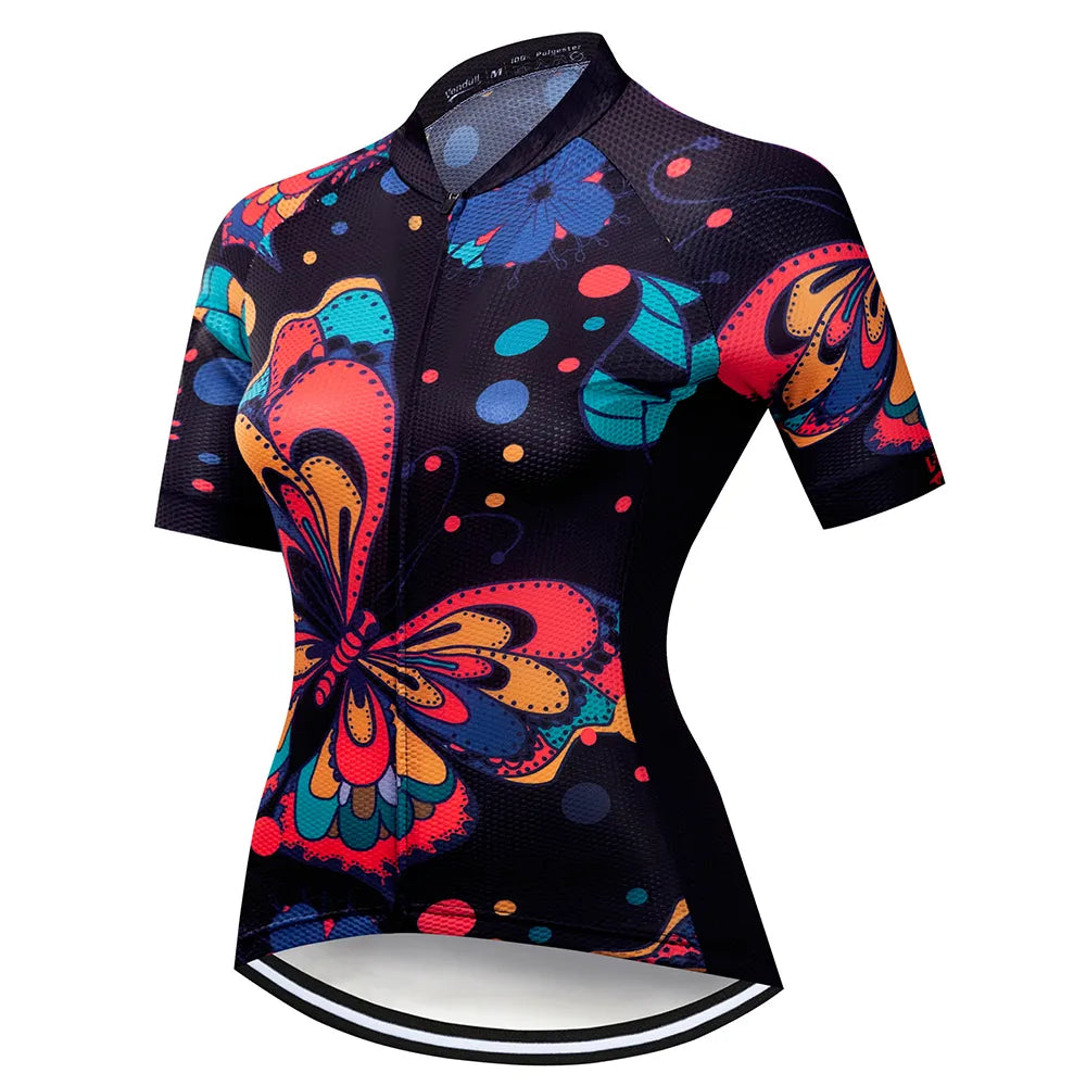 Cycling knee pad-Cycling Clothing 2023 VENDULL Women Cycling Jersey Tops Summer Racing Short Sleeve MTB Bike Jersey Shirt Ropa Ciclismo Maillot