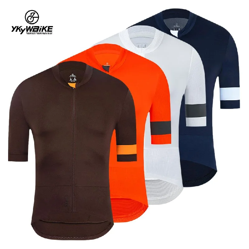 Cycling gloves pad-YKYW Men's Cycling Jersey Stitched Color Design Summer Short Sleeve All-Round Race 6 Colors