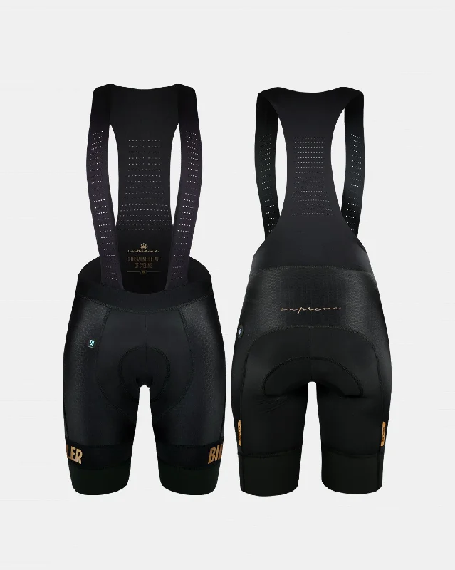 Cycling arm pad-Women's Supreme Bib Short - Black Gold