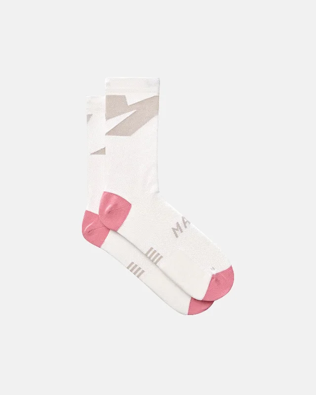 Cycling shorts clip-Evolve Sock - White