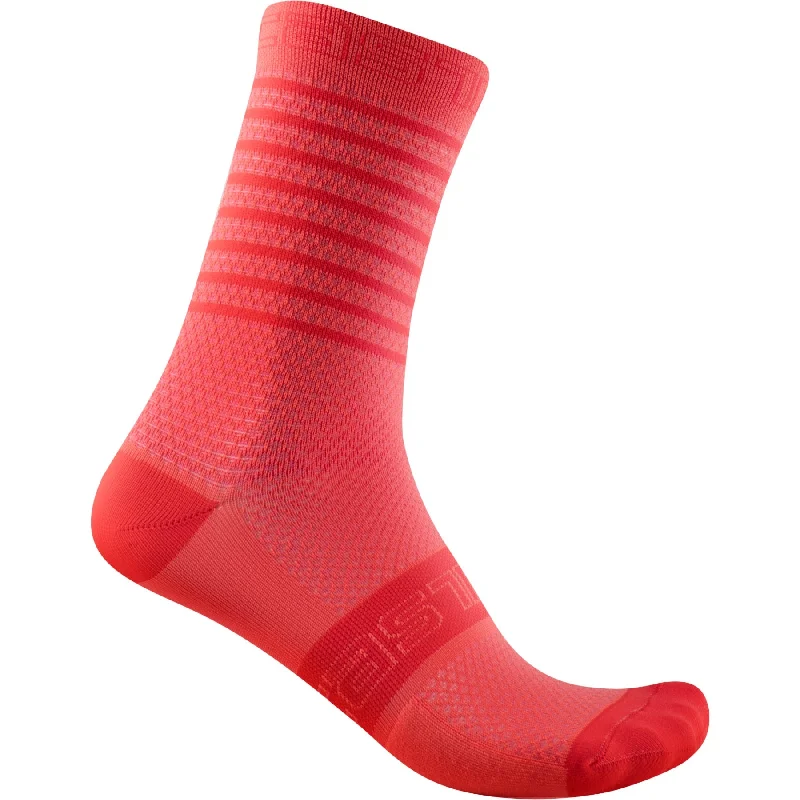 Cycling foot clip-Castelli Superleggera W 12 Socks Women (Brilliant pink)