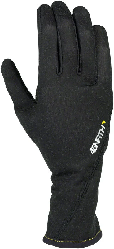 Bike frame clip-45NRTH 2024 Risor Liner Gloves - Black Full Finger X-Small