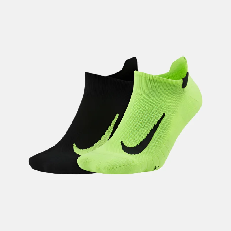 Cycling arm clip-Nike Multiplier Running No-Show Socks 2 Pairs -Multi-Color