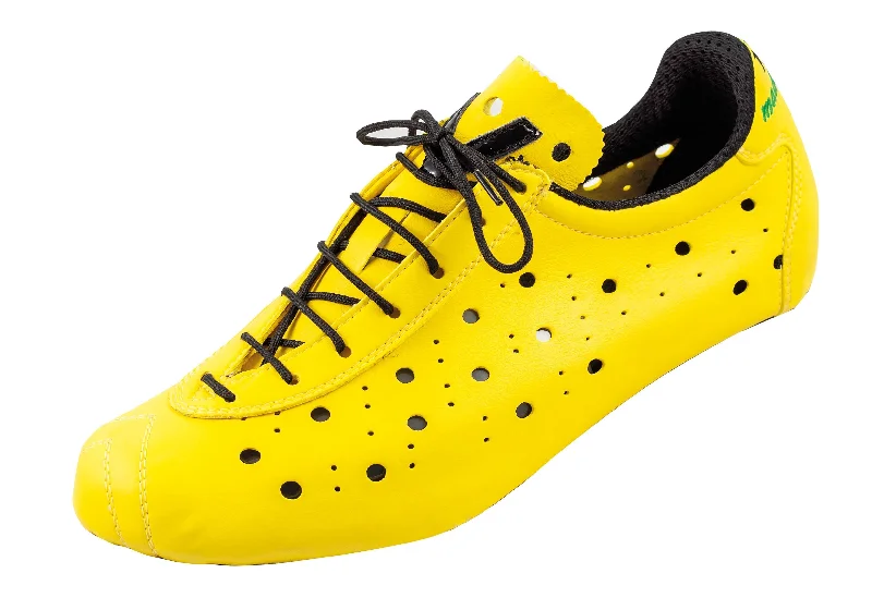 Bicycle bottle clip-Vittoria 1976 Classic SPD Nylon TPU Sole Cycling Shoes (Yellow)