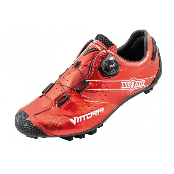 Bicycle lock pad-Absolute BOA MTB Cycling Shoes - Red (EU 42, US 8.5, UK 8)