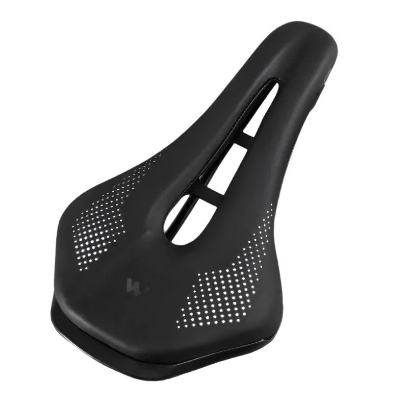 Mountain bike clip-Ultralight Mountain Bicycle Saddle MTB Short Nose Road Bike Seat PU Leather Hollow Prostatic Saddle Bicycle Parts