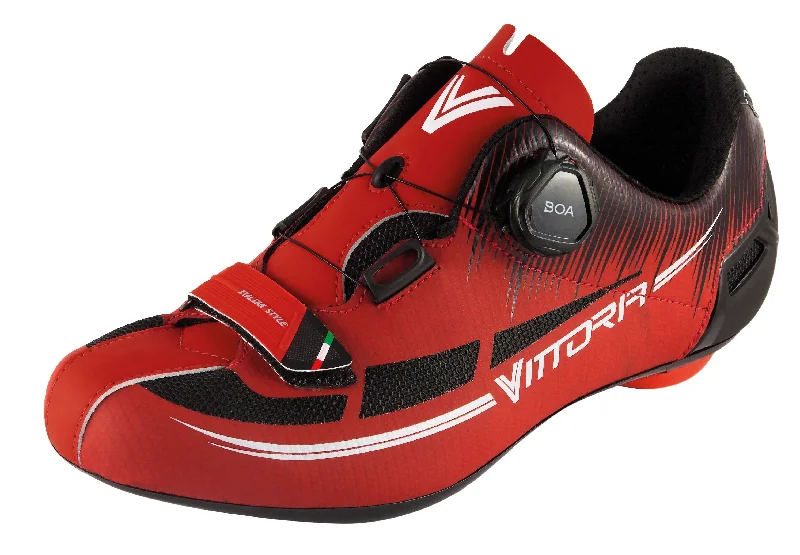 Bicycle lamp pad-Vittoria Fusion 2 Road Cycling Shoes Red/Back