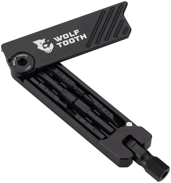 Bicycle fender clip-Wolf Tooth 6-Bit Hex Wrench - Multi-Tool, Black