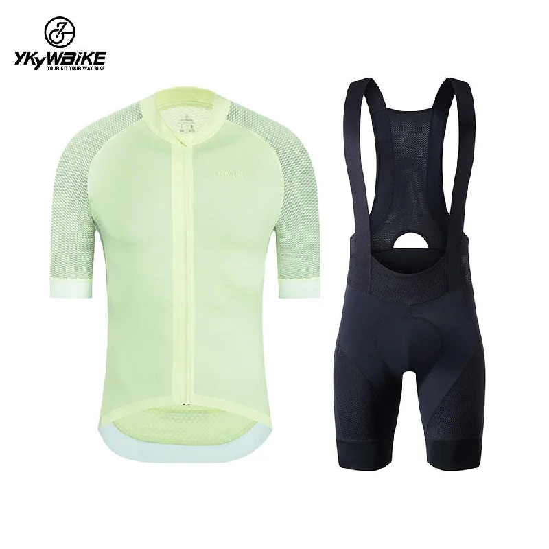 Bike wheel clip-YKYW Men’s Cycling Jersey Set Back Full Mesh Design Quick Dry Ultralight Cycling Jersey and 5H Ride Bib Shorts 4 Perfect Combinations