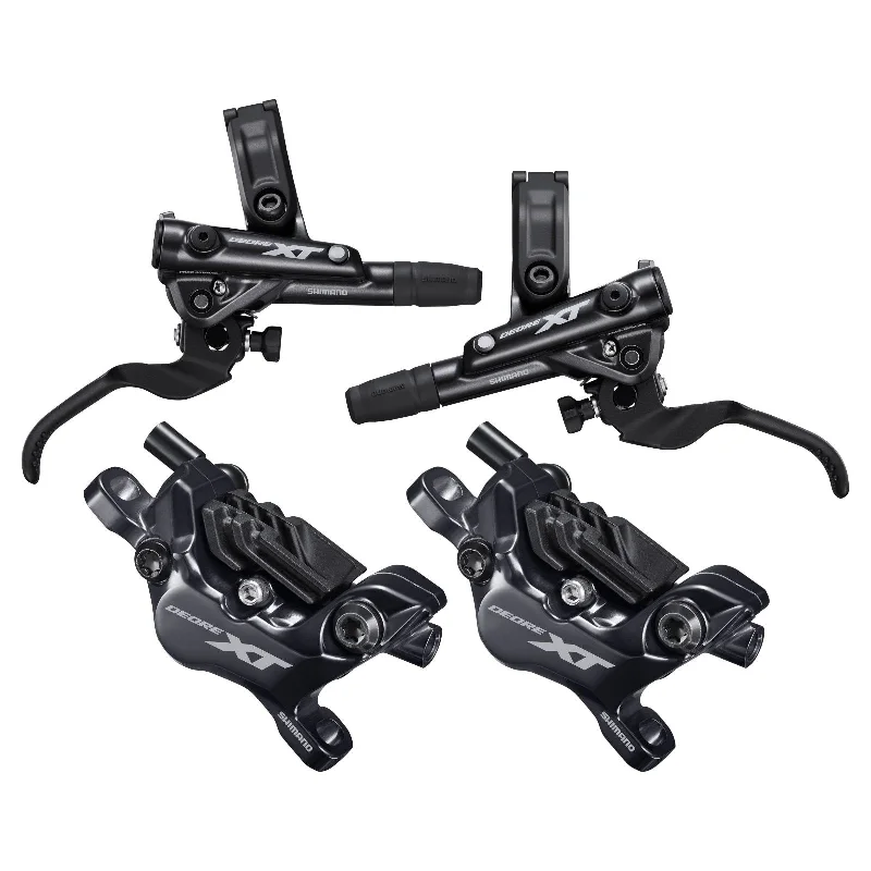 Bicycle derailleur clip-Coppia freni a disco idraulico Shimano Deore XT BL-M8100 + BR-M8120