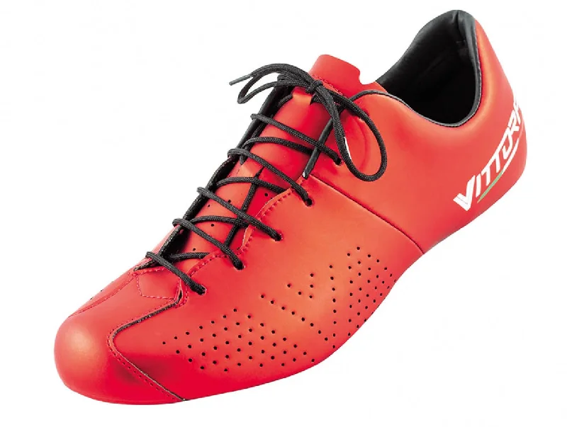 Road bike strap-Vittoria Mondiale MTB Cycling Shoes SPD Soles (Red)